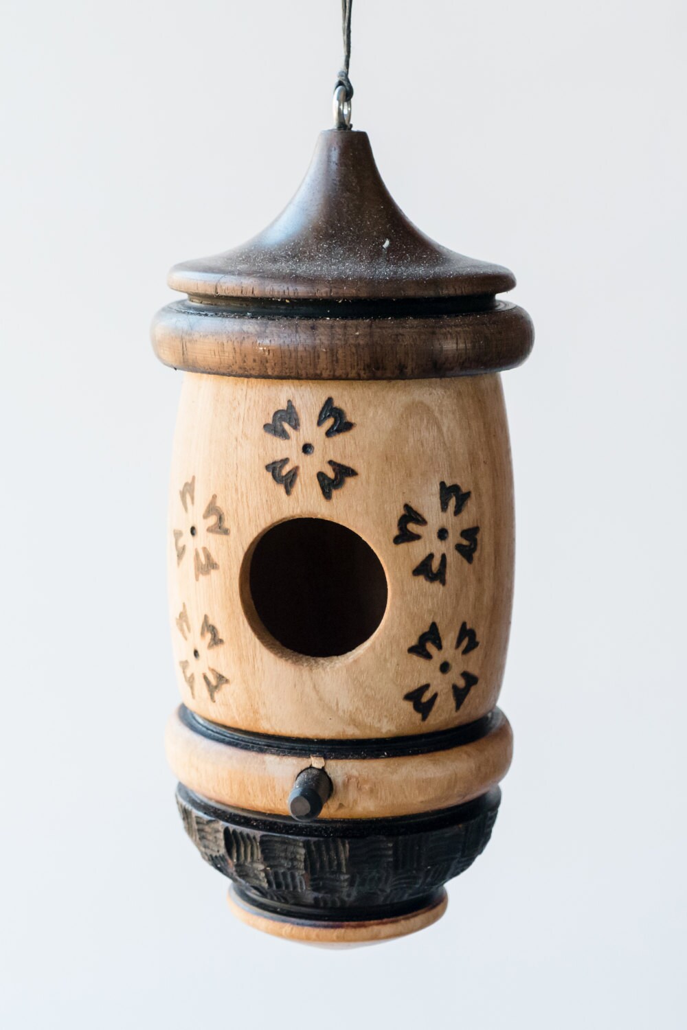 Hummingbird House, Flower Art, Handmade Wooden Birdhouse for Indoor/Outdoor Use, Bird Lovers Gift, Christmas Gift for Men