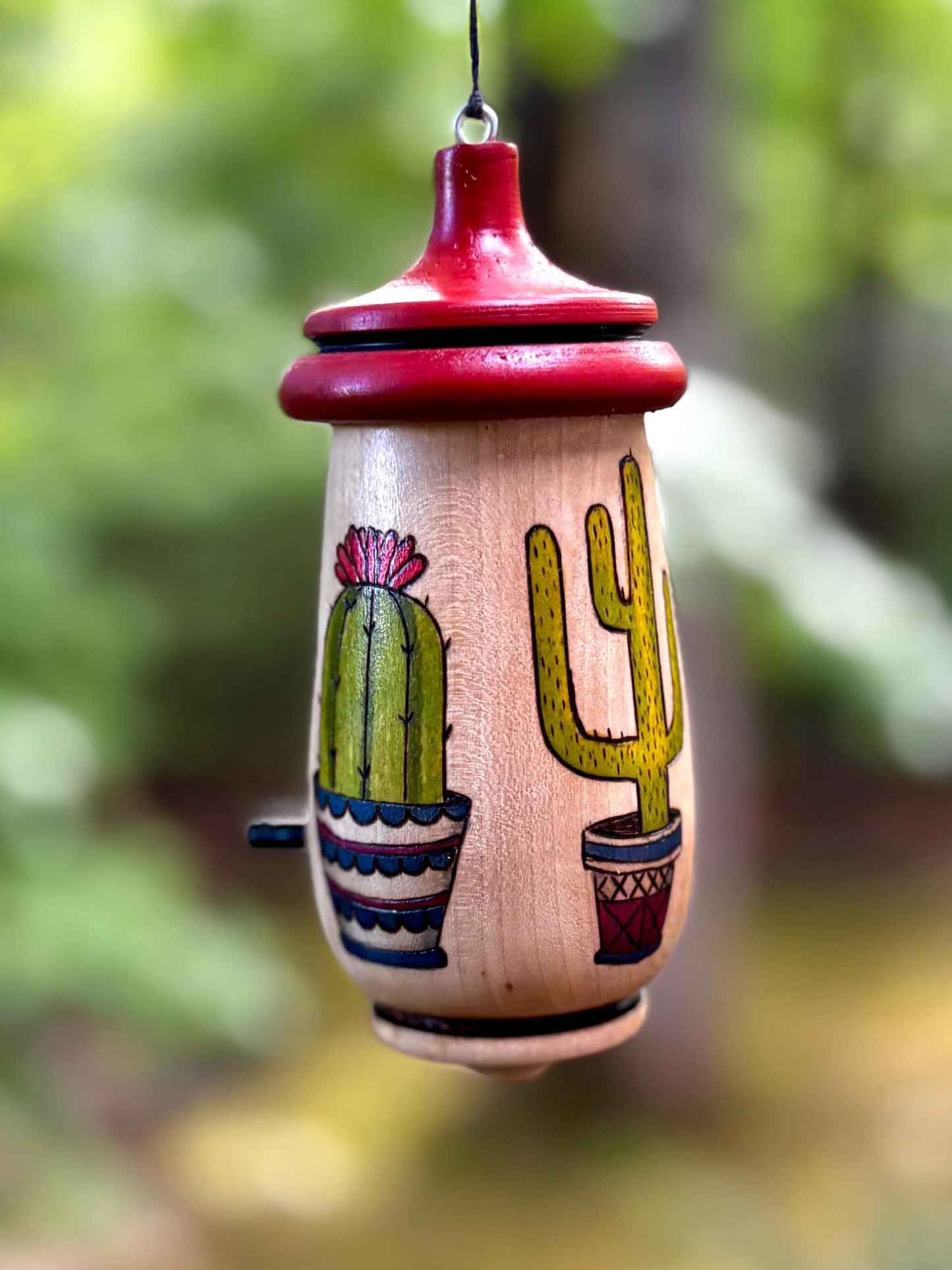 Hummingbird House, Handmade Wooden Birdhouse for Indoor/Outdoor Use, Succulent Art, Bird Lovers Gift, Christmas Gift for Plant Lovers