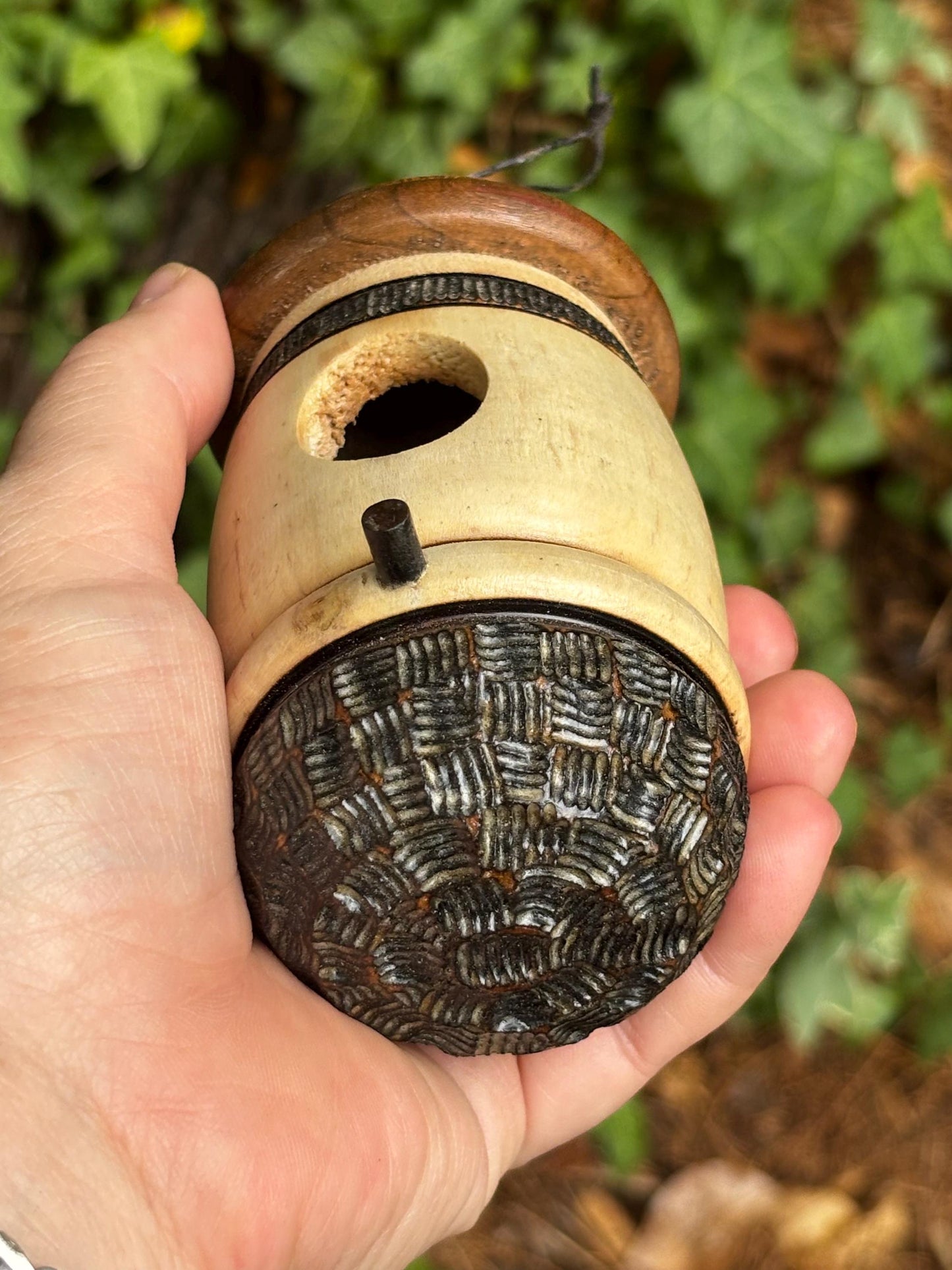 Ambrosia Maple OOAK Hummingbird House Natural, one of a kind, gift for Bird Lovers and Gardeners