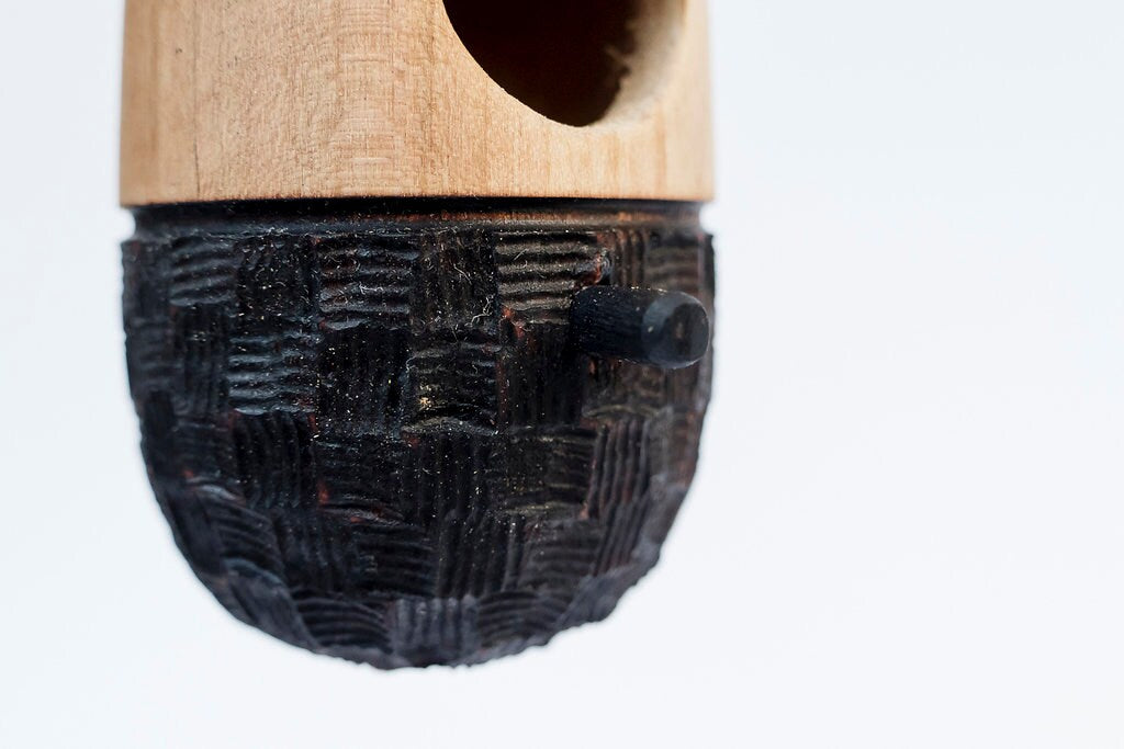 Handmade Hummingbird Birdhouse: Woodburnt Basketweave Design, Garden Decor