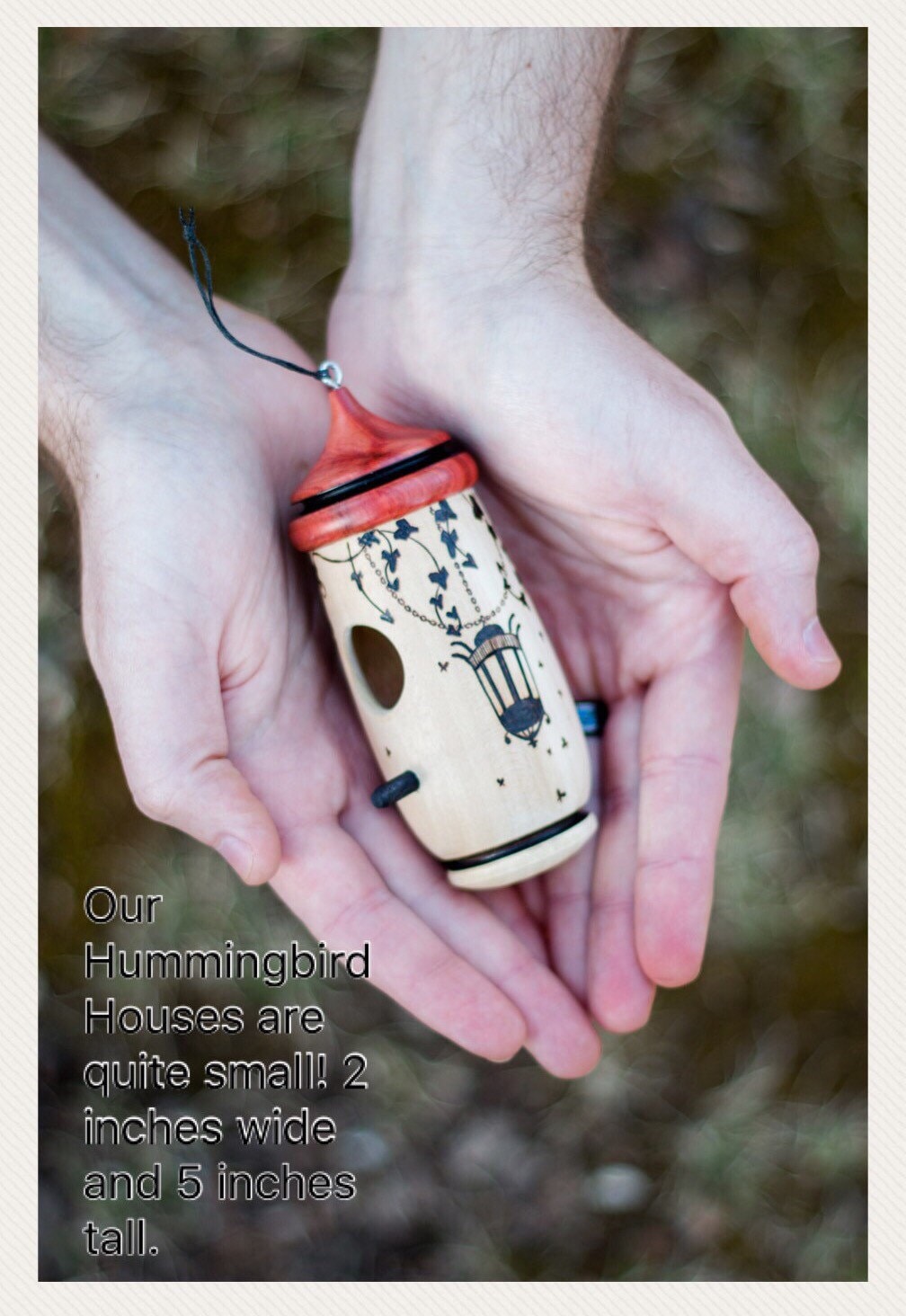 Handmade Daffodil Hummingbird House: Artisan Bird Lover Gift