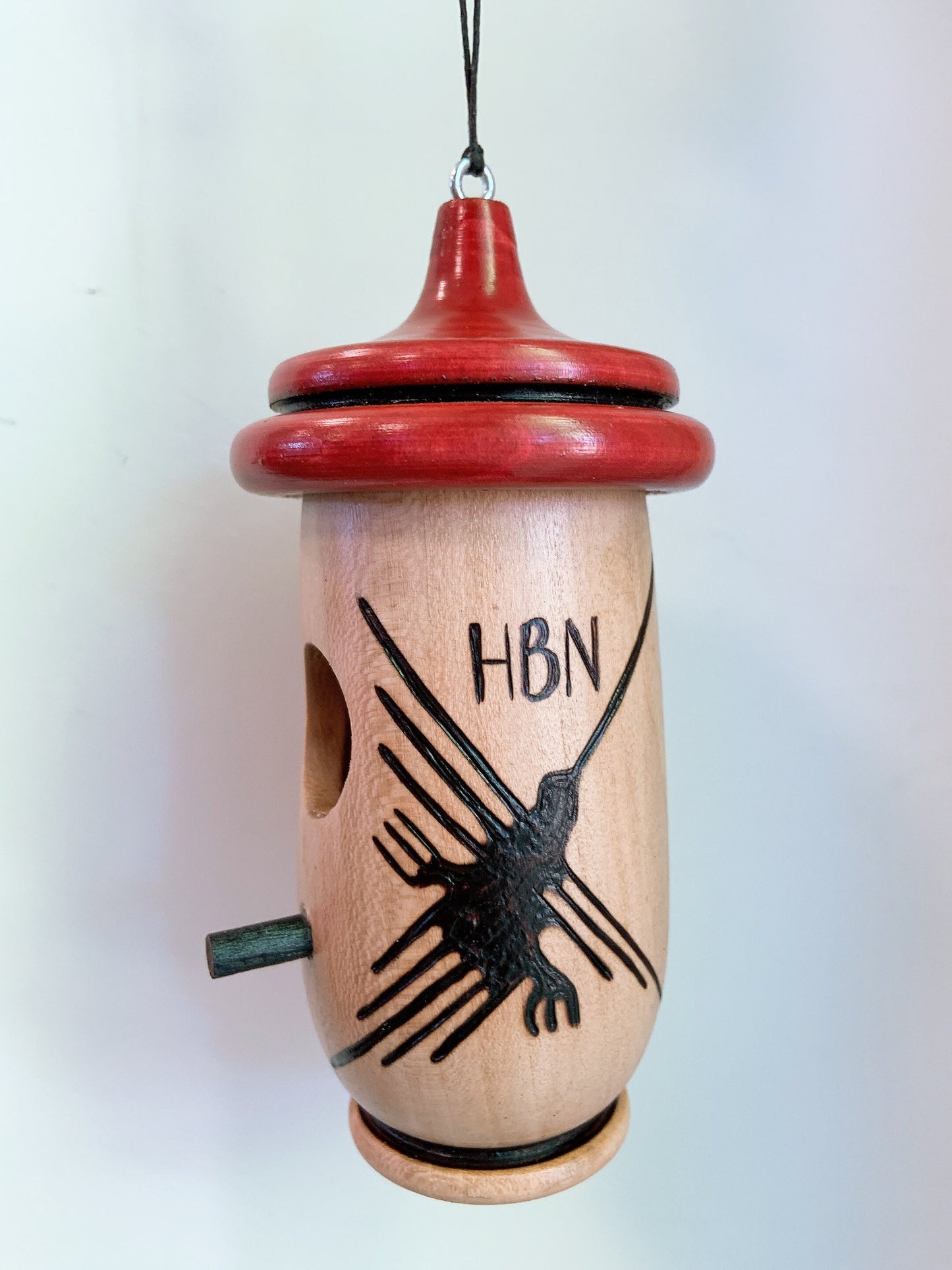 Hummingbird House, Handmade Wooden Birdhouse for Indoor/Outdoor, Nazca Lines Peruvian Art, Bird Lovers Gift, Christmas Gift for Travelers