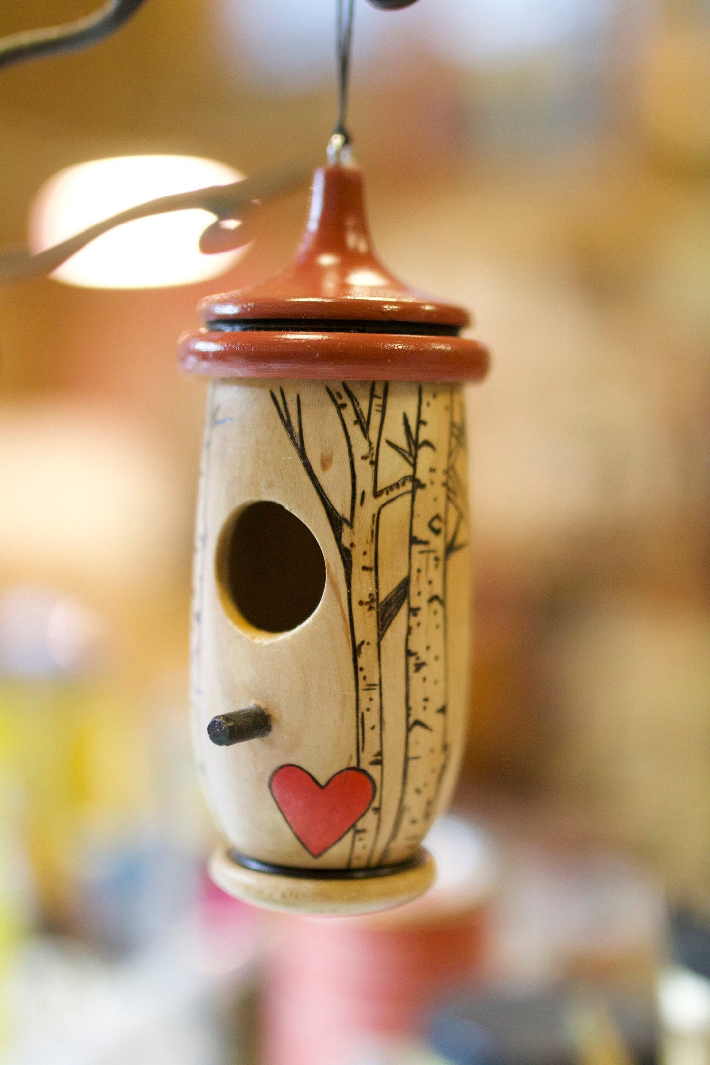 Birch Tree Design Hummingbird House/Nester for Nature Lovers. Unique and Customizable Gift