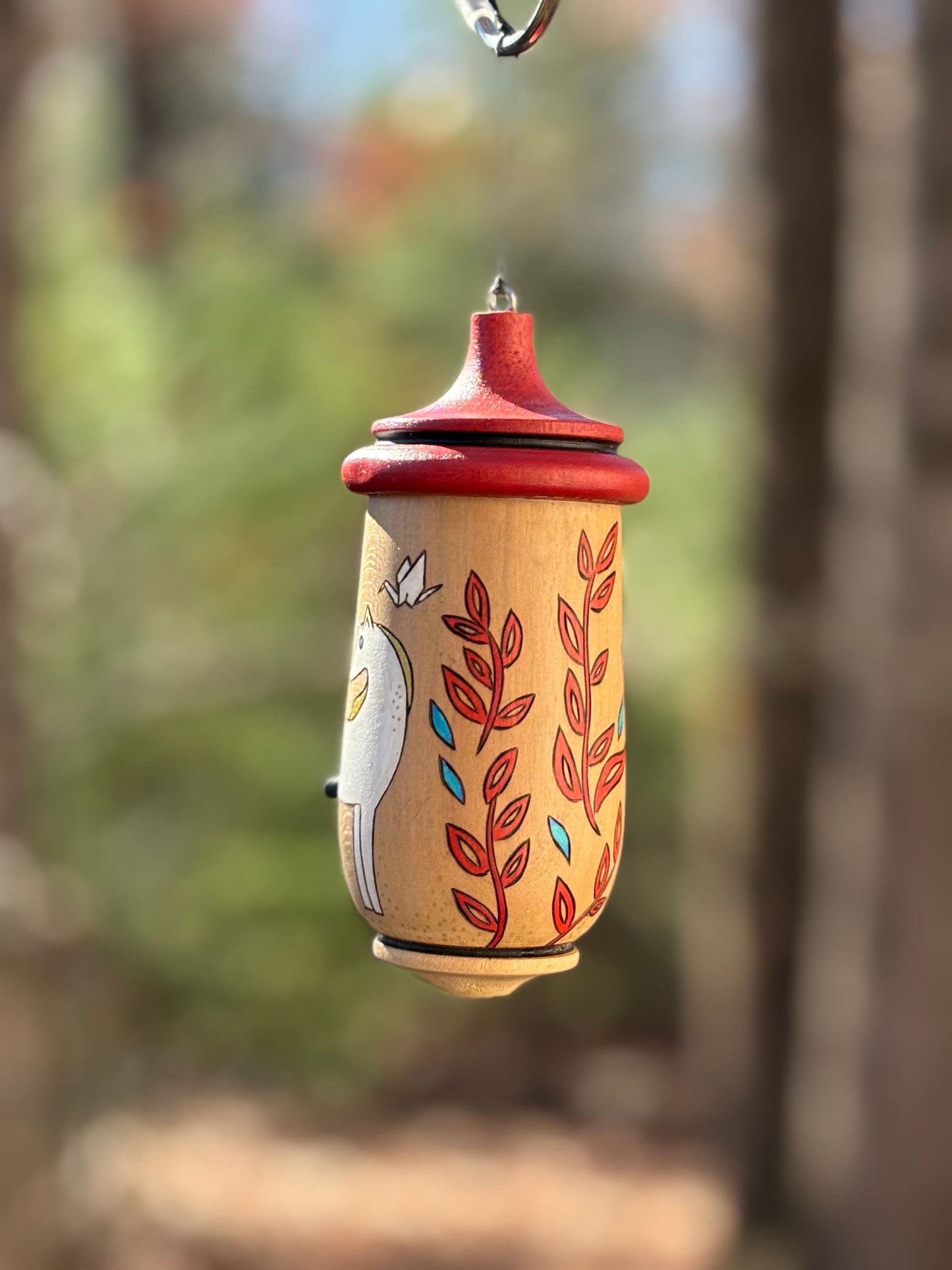 Handmade Unicorn Hummingbird House: Whimsical Garden Decor