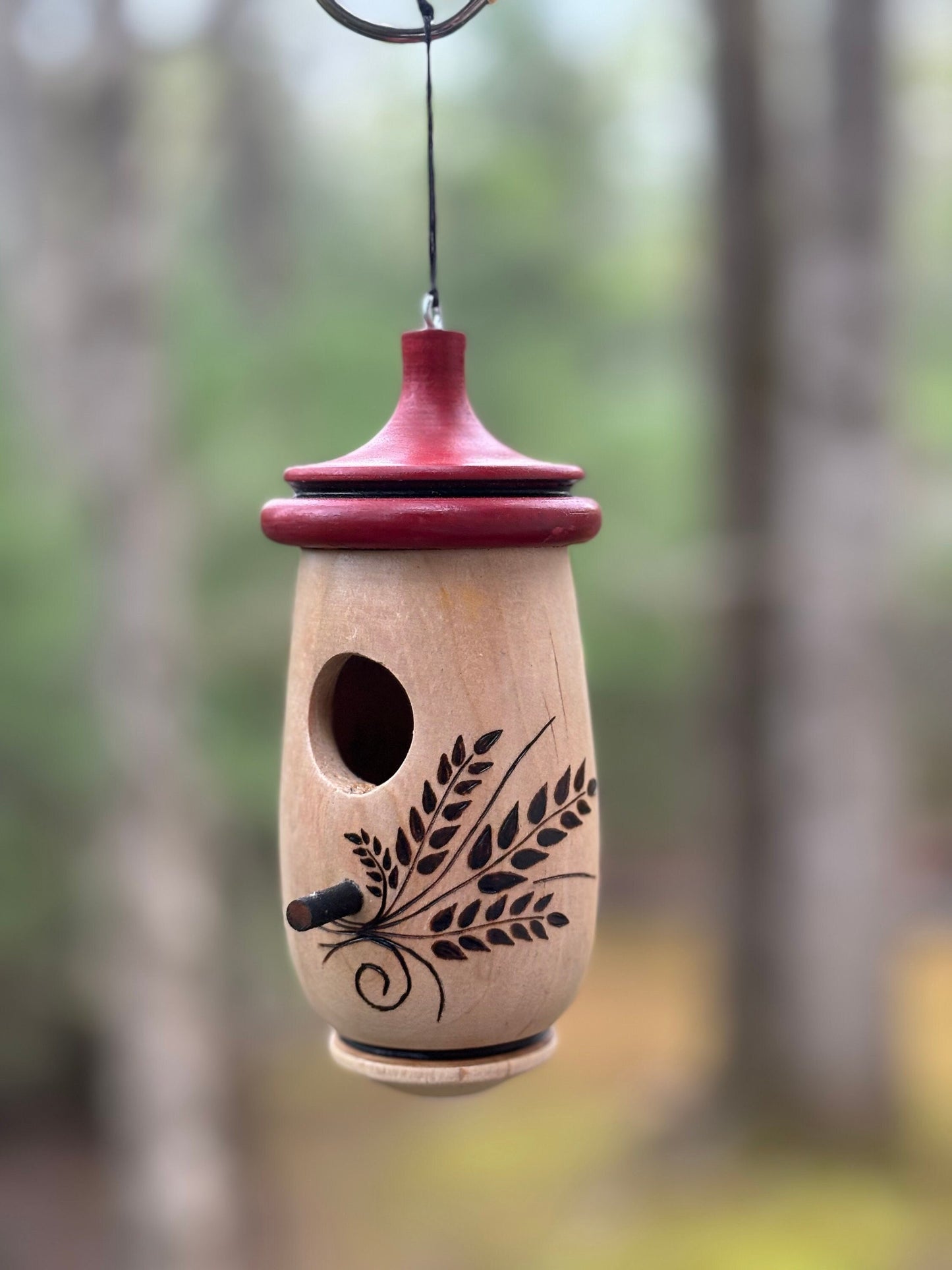 Handmade Hummingbird House, Wild Grass Design, Mothers Day Gift, Outdoor or Indoor Garden Decor