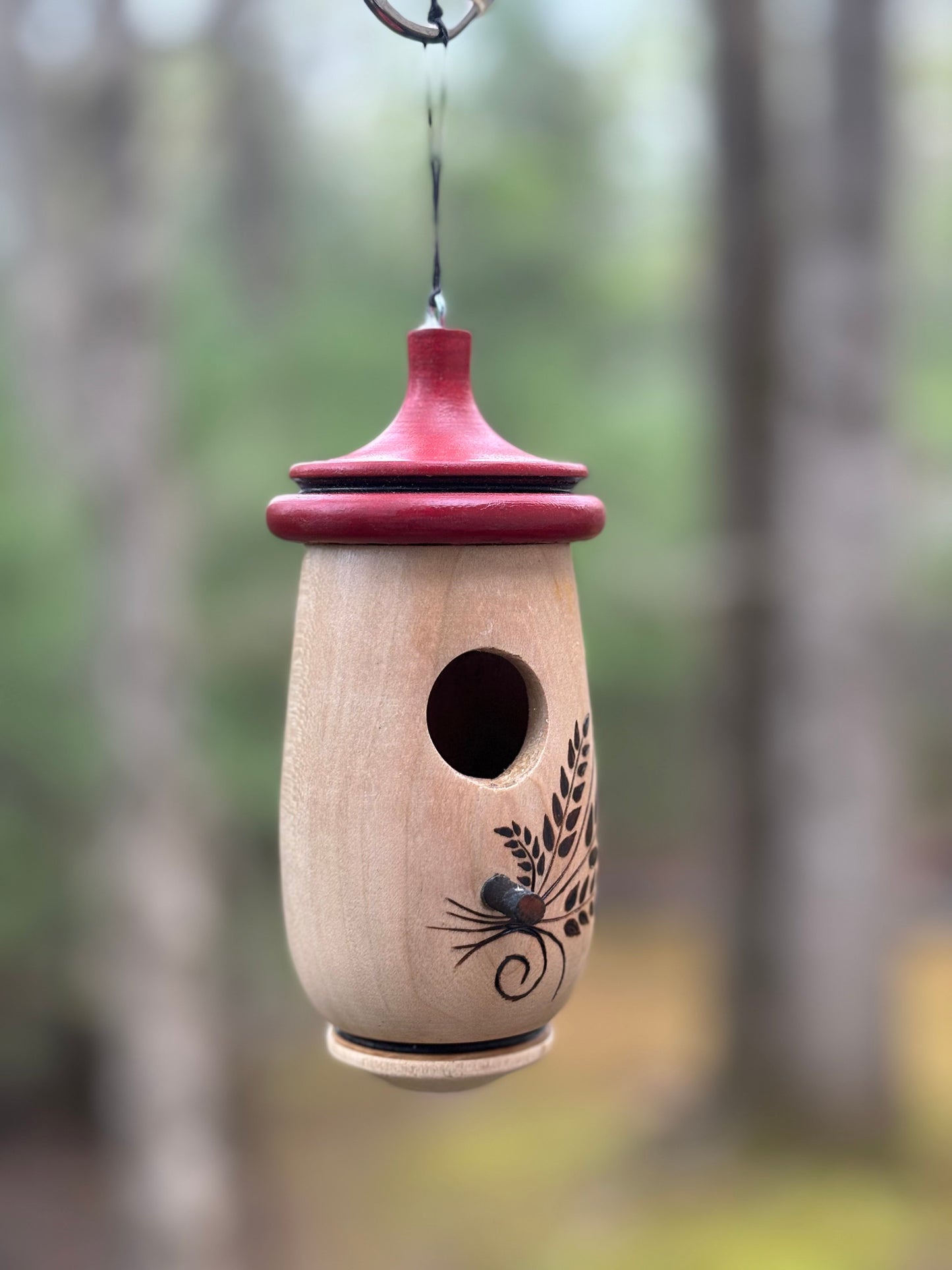 Handmade Hummingbird House, Wild Grass Design, Mothers Day Gift, Outdoor or Indoor Garden Decor