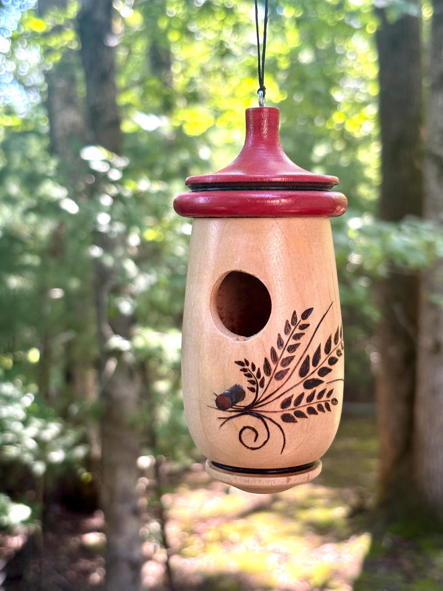 Handmade Hummingbird House, Wild Grass Design, Mothers Day Gift, Outdoor or Indoor Garden Decor