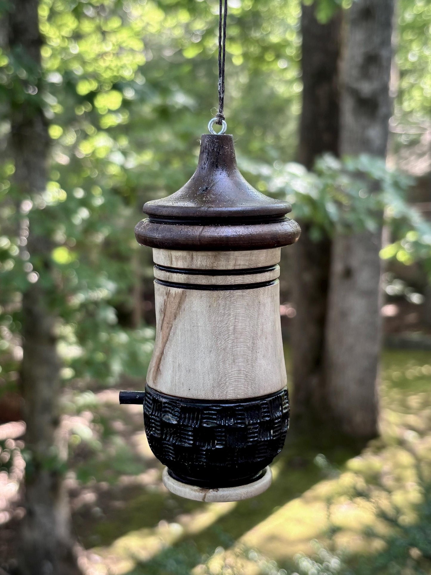 Ambrosia Maple Hummingbird Birdhouse, Rustic Garden Indoor Outdoor Decor, Gift for Bird Lovers Christmas, Masculine OOAK