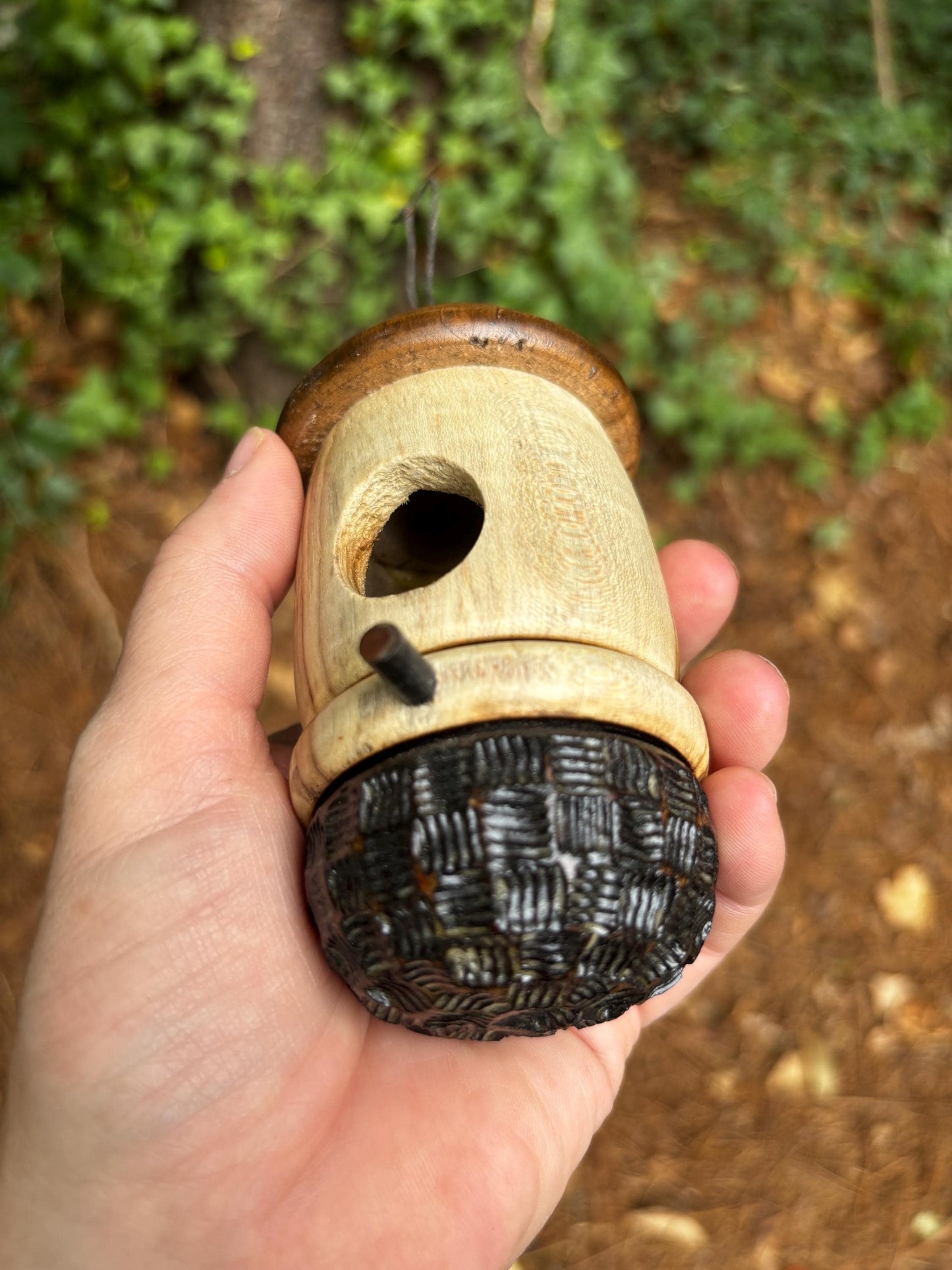 Hummingbird Birdhouse, Handmade Natural Ambrosia Maple One of a Kind