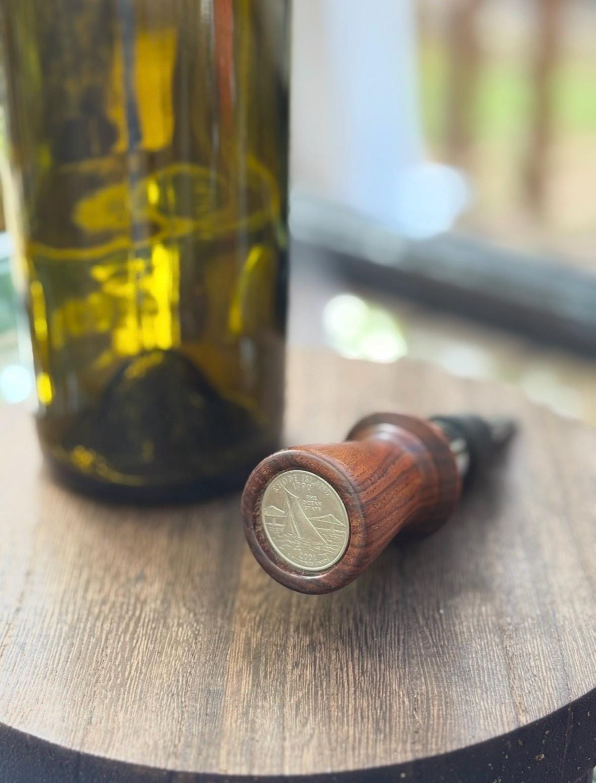 Rhode Island State Quarter Bottle Stoppers, Wine, Hostess, Wedding, Housewarming Gift