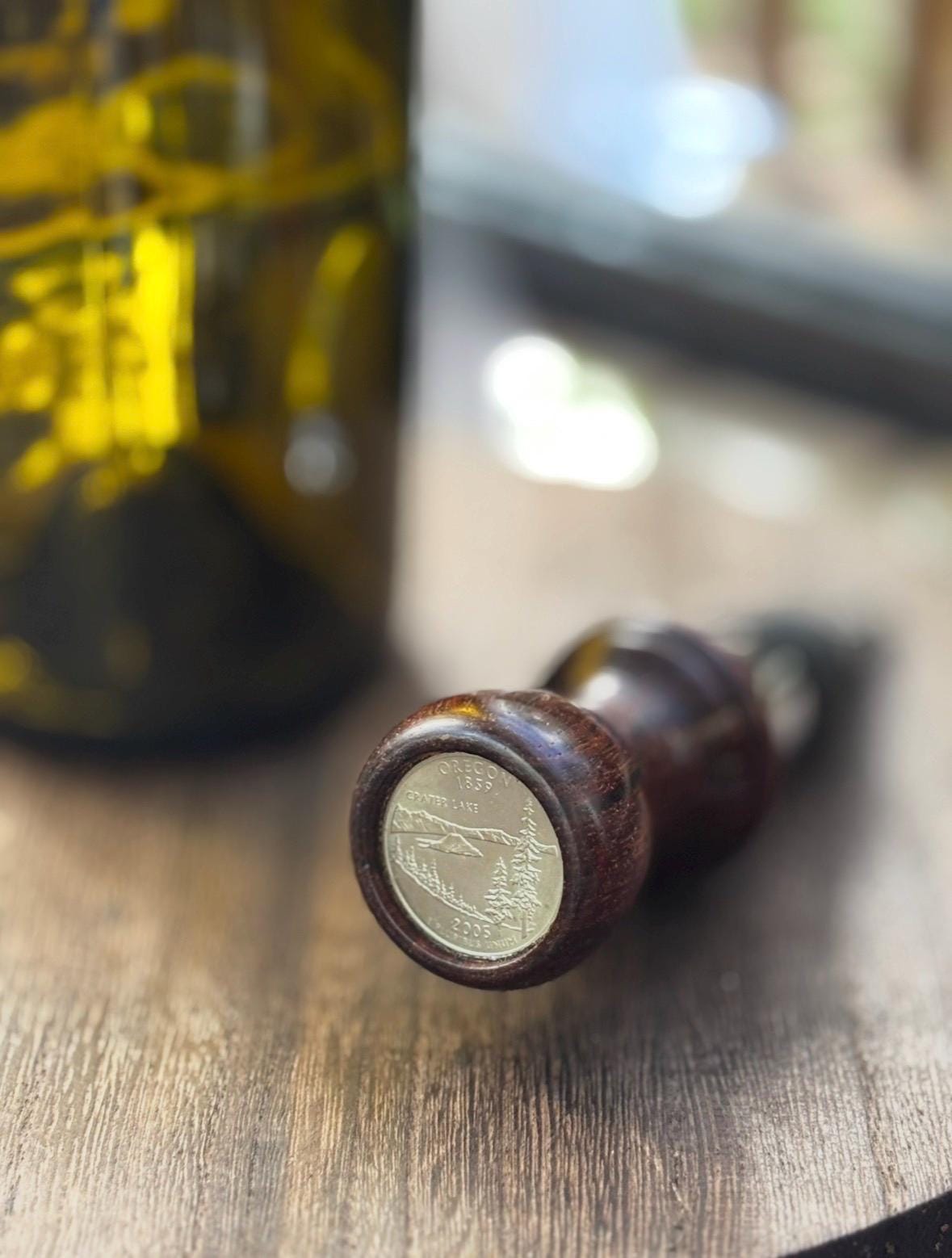 Oregon State Quarter Bottle Stoppers, Wine, Hostess, Wedding, Housewarming Gift