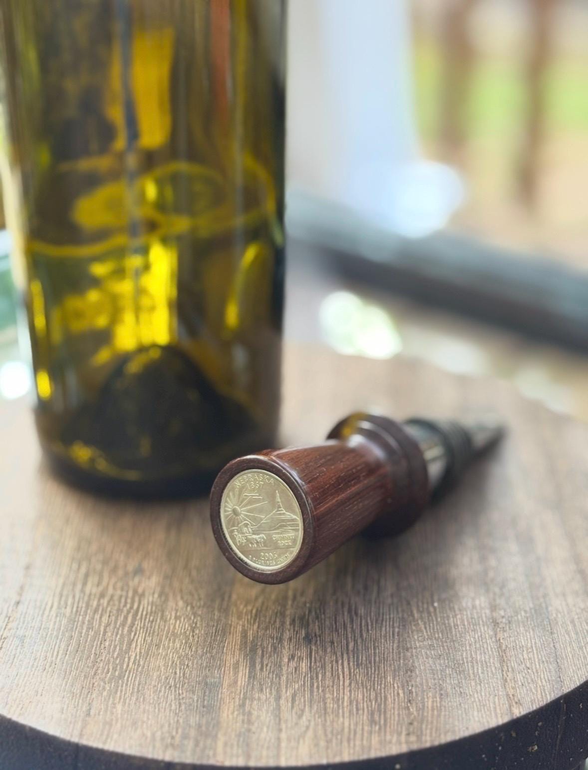 Nebraska State Quarter Bottle Stoppers, Wine, Hostess, Wedding, Housewarming Gift