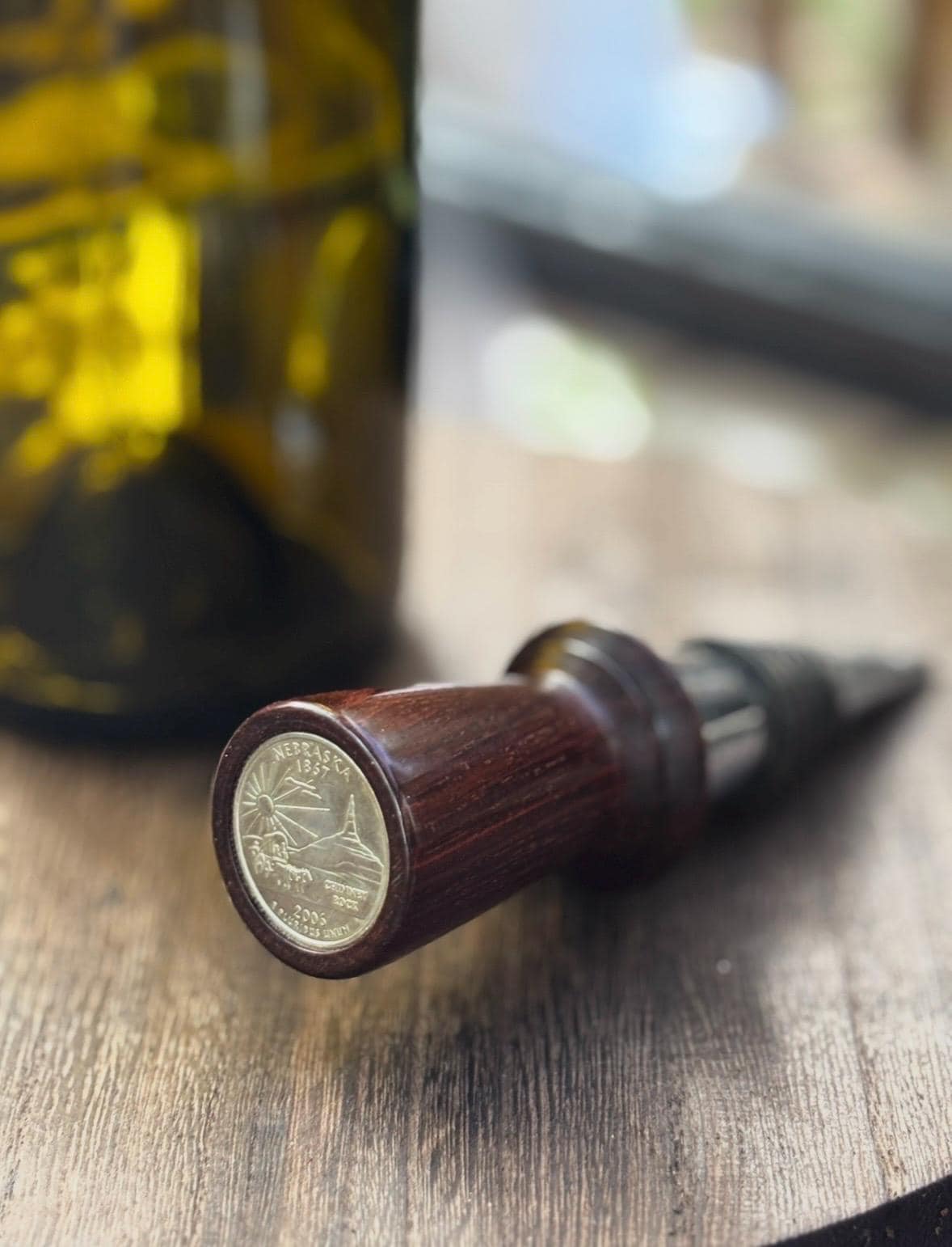 Nebraska State Quarter Bottle Stoppers, Wine, Hostess, Wedding, Housewarming Gift